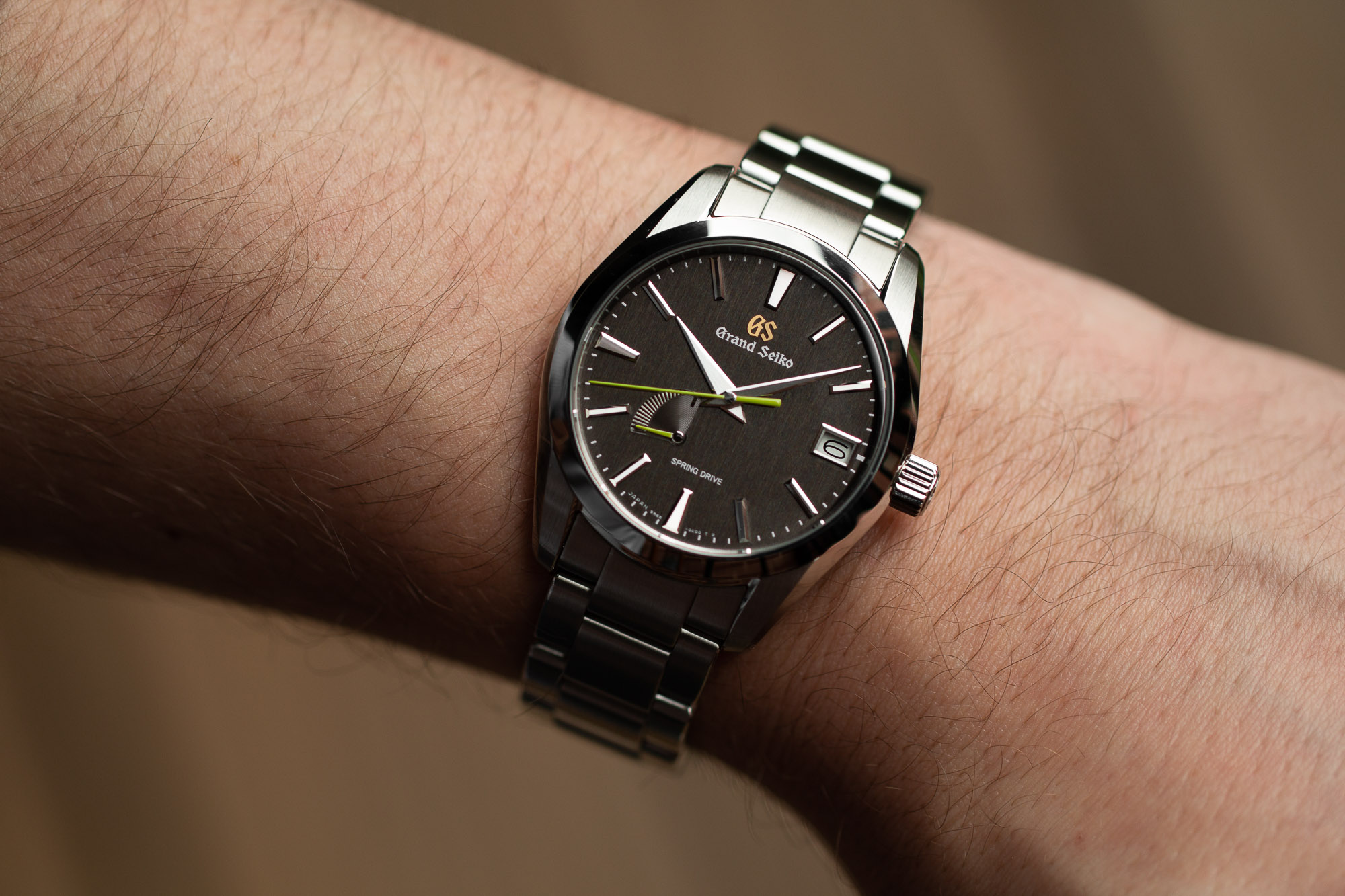 SBGA429 wristwatch on wrist.