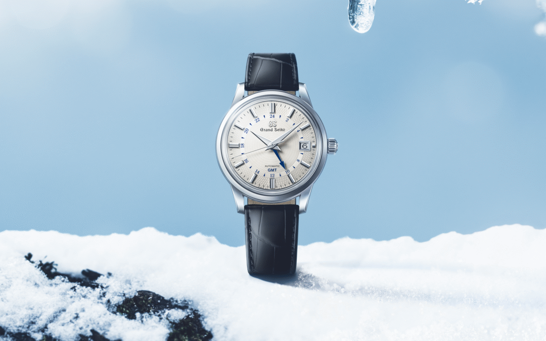 A classic mechanical GMT, the SBGM255 ‘Snowdrop’ expresses the gleam of snow melting in spring sunshine.